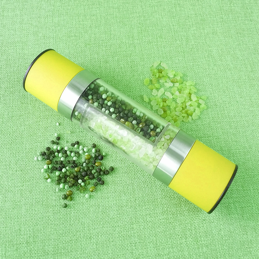 thumbnail image 2 of 2-in-1 Adjustable Salt And Pepper Mill Set – Stainless Steel With Ceramic Grinder – 2 Pack, Large 2 of 6