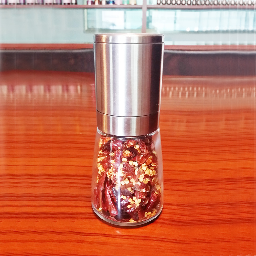 glass chili pepper grinder