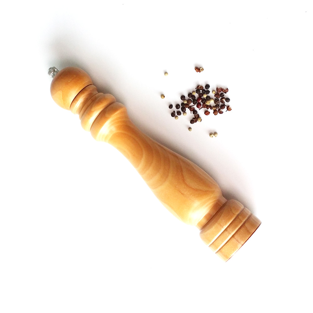 Natural Wood Pepper Mill and Grinder,11 inch