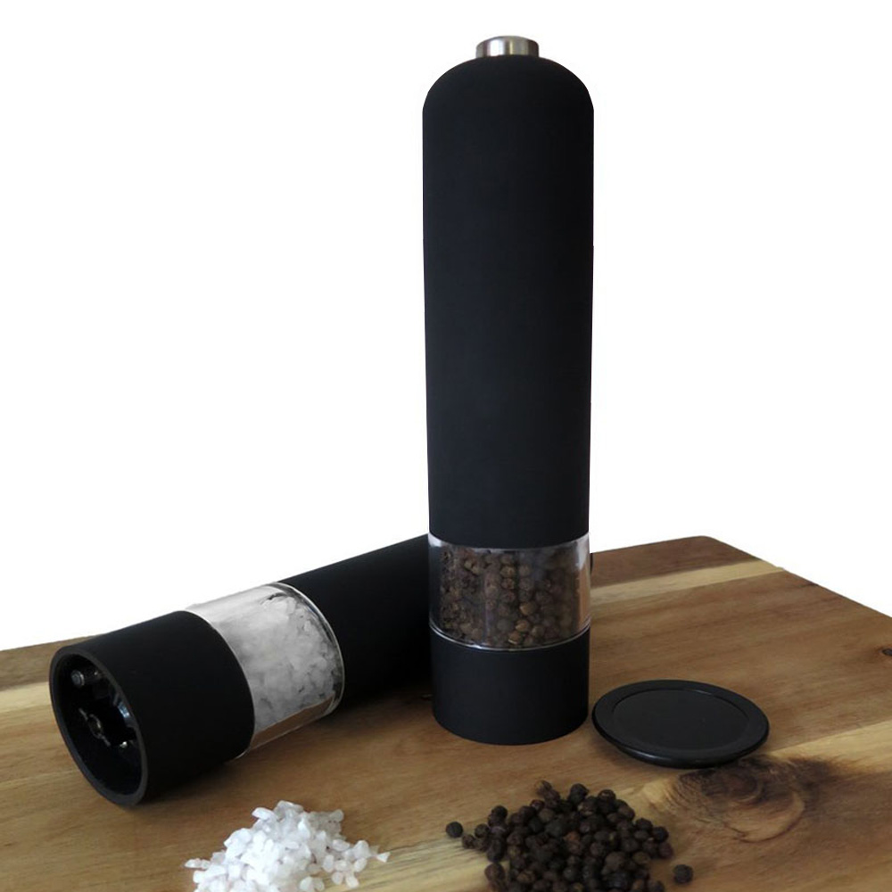 plastic battery operated electric pepper mills set